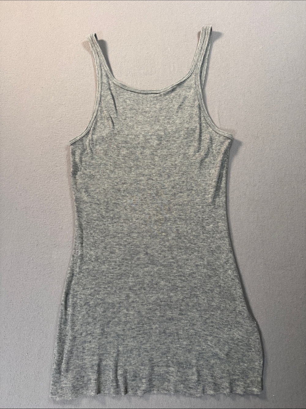 James Perse Ribbed Daily Tank, Heather Grey, size 1